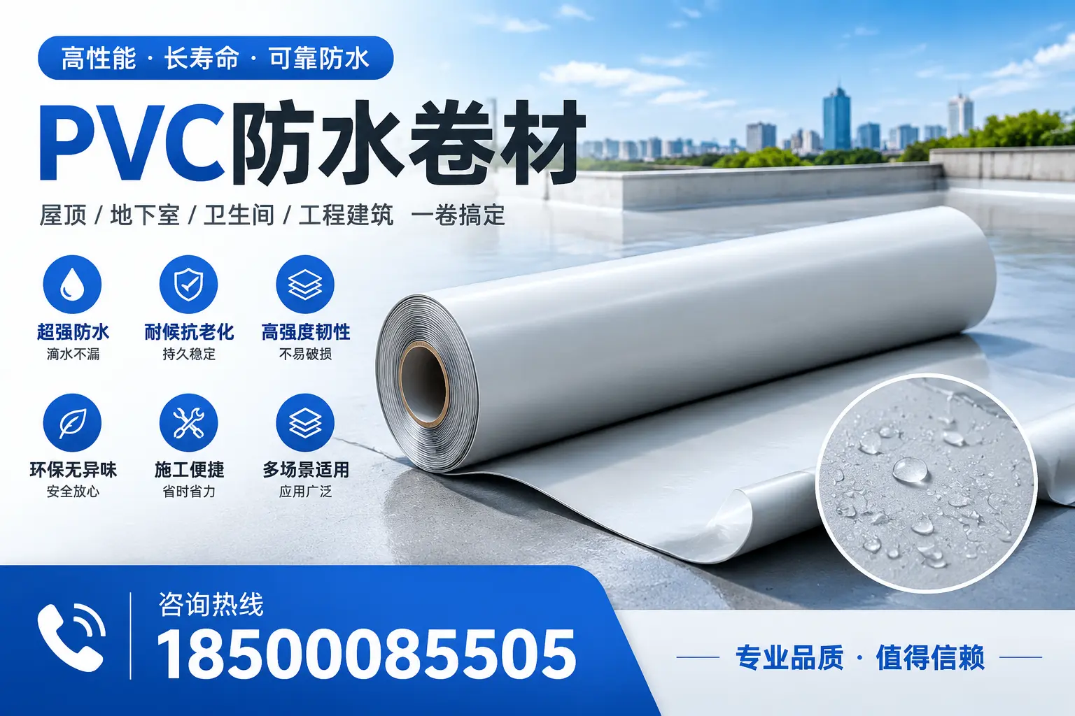 PVC防水卷材的防水效果评测,适合遵义的科学依据